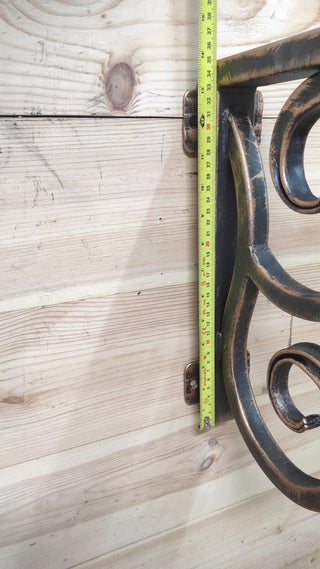 Wrought Iron Wall Bracket: Bronze Pendant Light Hook, Plant Pot Hanger