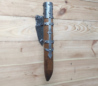 Hand Forged Viking Torch Sconce: Medieval Wall Light