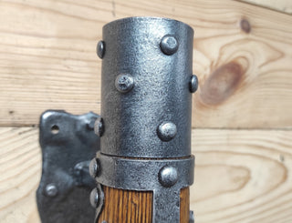 Hand Forged Viking Torch Sconce: Medieval Wall Light