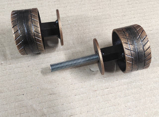 Wheel Door Handles: Metal Transport Decor, Boys Bedroom (Set of 2)