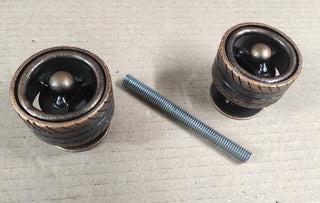 Wheel Door Handles: Metal Transport Decor, Boys Bedroom (Set of 2)