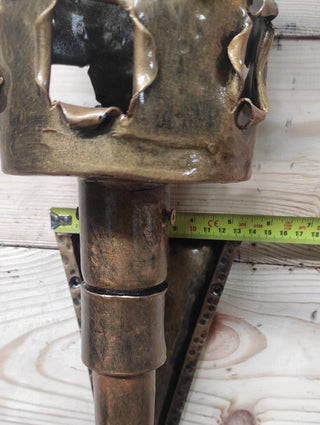 Hand Forged Viking Sconce Torch: Medieval Wall Light