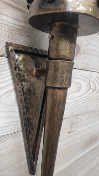 Hand Forged Viking Sconce Torch: Medieval Wall Light