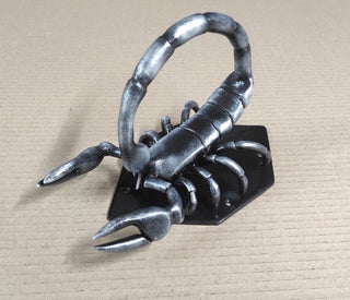Hand Forged Scorpion Door Handle: Unique Iron Barn Door Pull