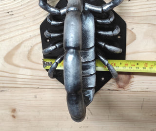 Hand Forged Scorpion Door Handle: Unique Iron Barn Door Pull