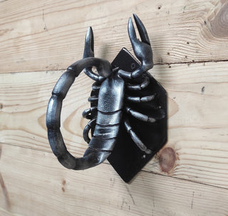 Hand Forged Scorpion Door Handle: Unique Iron Barn Door Pull
