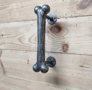 Hand Forged Dog Bone Door Handle: Metal Barn Door Hardware