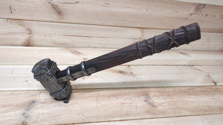 Hand Forged Wrought Iron Viking Hammer: Decorative Thor Hammer