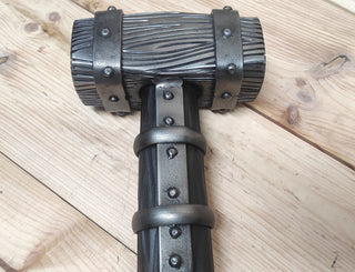 Hand Forged Wrought Iron Viking Hammer: Decorative Thor Hammer