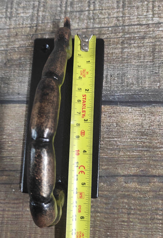 Hand Forged Iron Scorpion Tail Door Handle: Unusual Barn Door Decor