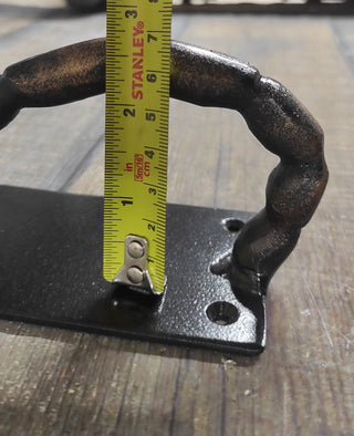 Hand Forged Iron Scorpion Tail Door Handle: Unusual Barn Door Decor