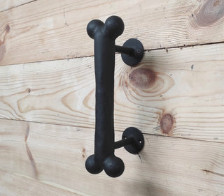 Door handle dog bone, barn door handle, door handle, metal handle, hand forged handle