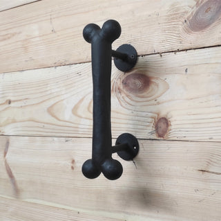 Door handle dog bone, barn door handle, door handle, metal handle, hand forged handle