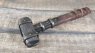 Hand Forged Wrought Iron Viking Hammer: Decorative Thor Hammer