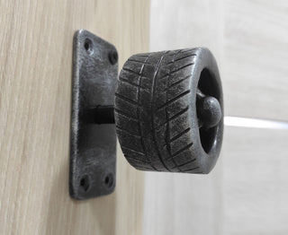 Hand-Forged Metal Tire Door Handle - Transport Decor, wheel knob