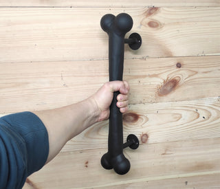 Hand Forged Dog Bone Door Handle: Large Metal Barn Door Pull