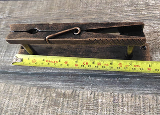 Clothespin Iron Door Handle: Unique Hand-Forged Barn Door Pull