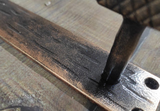 Clothespin Iron Door Handle: Unique Hand-Forged Barn Door Pull