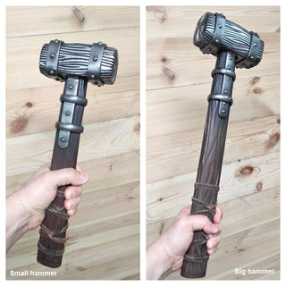 Hand Forged Wrought Iron Viking Hammer: Decorative Thor Hammer