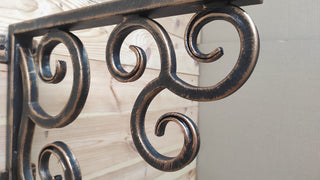 Wrought Iron Wall Bracket: Bronze Pendant Light Hook, Plant Pot Hanger