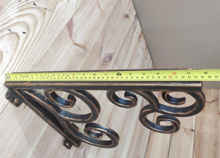 Wrought Iron Wall Bracket: Bronze Pendant Light Hook, Plant Pot Hanger