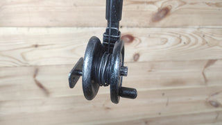 Hand Forged Fishing Rod Door Handle: Unique Iron Barn Door Pull