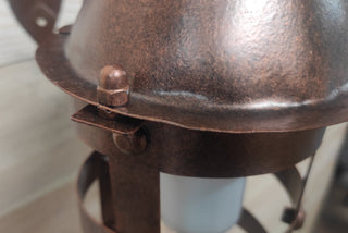 Handmade Forged Wall Lantern: Medieval Viking Style Spear Lamp