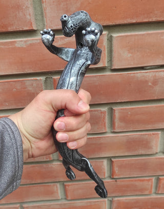 Hand Forged Dog Door Handle: Metal Barn Door Hardware