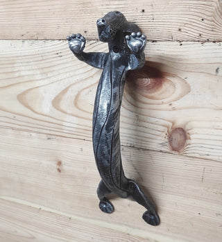 Hand Forged Dog Door Handle: Metal Barn Door Hardware