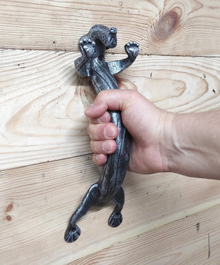Hand Forged Dog Door Handle: Metal Barn Door Hardware