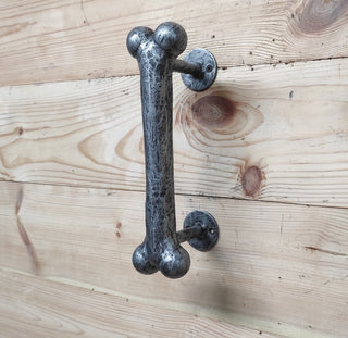 Hand Forged Dog Bone Door Handle: Metal Barn Door Hardware