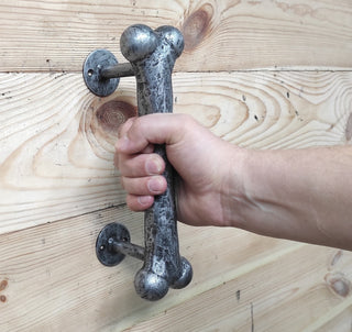 Door handle dog bone, barn door handle, door handle, metal handle, hand forged handle