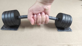 Forged Barbell Door Handle: Gym Decor, Wrought Iron Pull