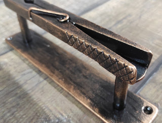 Clothespin Iron Door Handle: Unique Hand-Forged Barn Door Pull