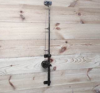 Hand Forged Fishing Rod Door Handle: Rustic Iron Barn Door Pull