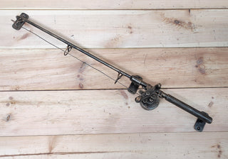 Hand Forged Fishing Rod Door Handle: Rustic Iron Barn Door Pull