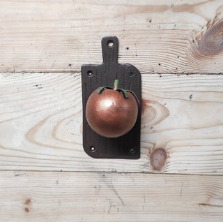Hand Forged Iron Tomato Door Handle: Unusual Kitchen Decor