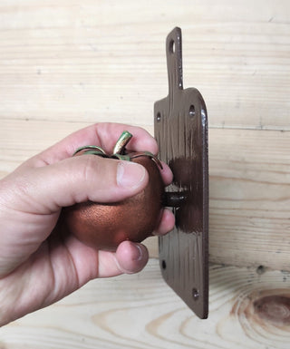 Hand Forged Iron Tomato Door Handle: Unusual Kitchen Decor