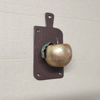 Apple Door Handle: Hand Forged Iron Fruit Knob