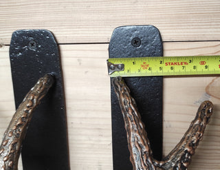 Handcrafted Iron Antler Door Handle: Rustic Barn Door Decor