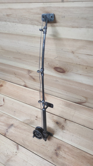 Hand Forged Fishing Rod Door Handle: Unique Iron Barn Door Pull