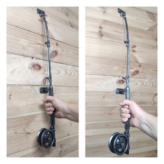 Fishing rod Door Handle, Unique handcrafted door handle, Unusual door decor, Barn Door Handle, Iron Door Pull