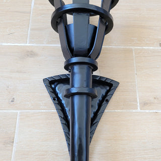 Hand Forged Wrought Iron Wall Sconce: Medieval Viking Torch Lantern