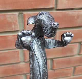 Hand Forged Dog Door Handle: Metal Barn Door Hardware