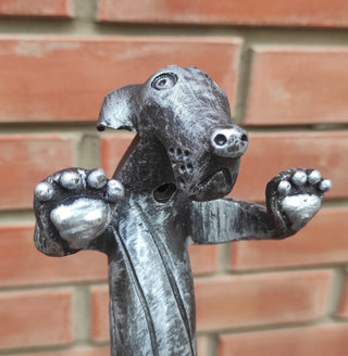 Hand Forged Dog Door Handle: Metal Barn Door Hardware