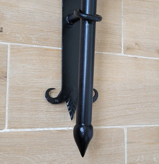 Hand Forged Wrought Iron Wall Sconce: Medieval Viking Torch Lantern