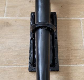 Hand Forged Wrought Iron Wall Sconce: Medieval Viking Torch Lantern
