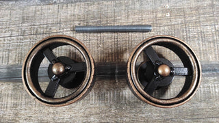Wheel Door Handles: Metal Transport Decor, Boys Bedroom (Set of 2)
