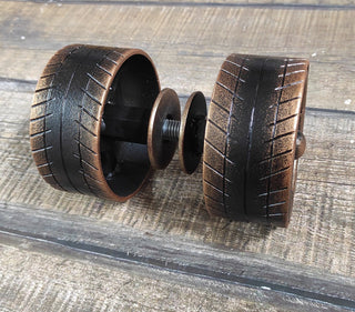 Wheel Door Handles: Metal Transport Decor, Boys Bedroom (Set of 2)