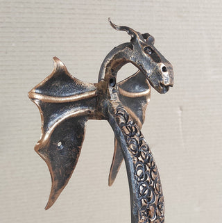 Large Hand Forged Dragon Door Handle: Metal Barn Door Hardware